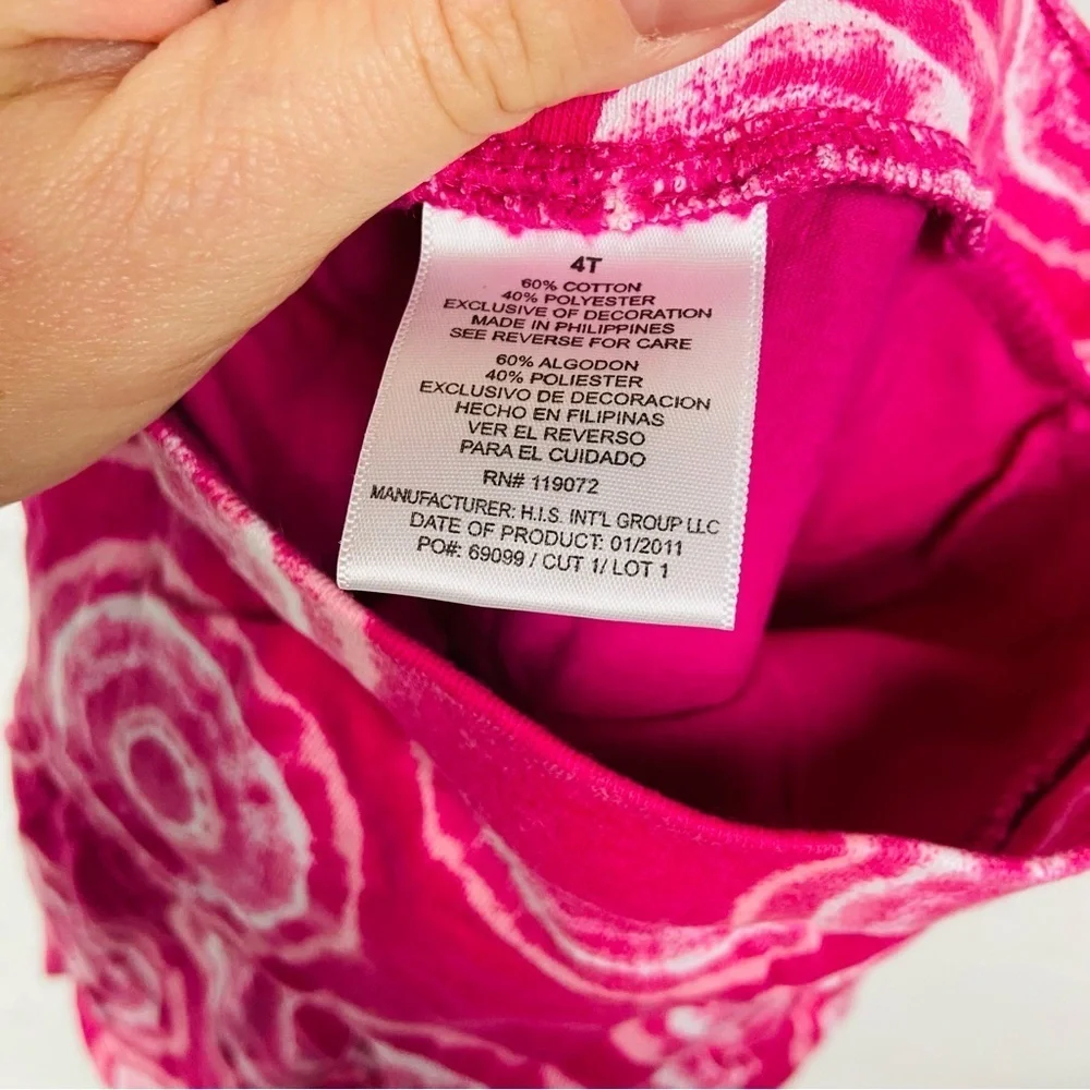 Unbranded Vibrant Pink Tie-Dye swirl Kids stretch Skort size 4T